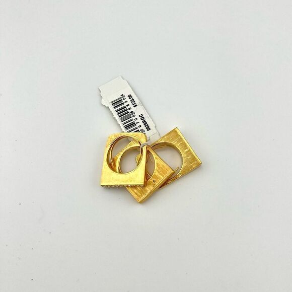 Kenneth Jay Lane NIB NWT 3-piece 22K Gold-Plated & Glass Crystal Ring Set - 5 - Picture 10 of 11